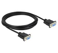 86606 Cable D-Sub 9pin Hembra, ambos lados PVC L: 3 metros negro DELOCK
