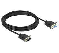 86619 Cable D-Sub 9pin Hembra,D-Sub 9pin Macho PVC L: 4m Negro DELOCK