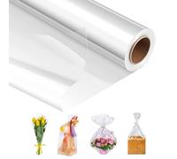 86CM x 30M Hane per Imballaggio: 86 cm x 30 m Papel de regalo transparente papel de regalo transparente para regalo boda ramo de flores dulces Pascua cesta de regalo