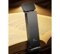 86lux Luz de Lectura Recargable Para Lectura en La Cama, Ultraligera, con 3 Colores ámbar y atenuador Continuo Para Lectura Nocturna, Para Amantes de Los Libros, Niños, Gris