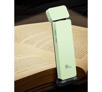 86lux Luz de Lectura Recargable Para Lectura en La Cama, Ultraligera, con 3 Colores ámbar y atenuador Continuo Para Lectura Nocturna, Para Amantes de Los Libros, Niños, Verde limón