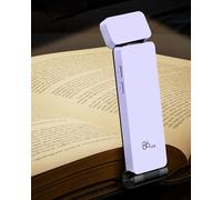 86lux Luz de Lectura Recargable Para Lectura en La Cama, Ultraligera, con 3 Colores ámbar y atenuador Continuo Para Lectura Nocturna, Para Amantes de Los Libros, Niños, Lavanda Dulce