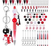 86pcs Beadable Peading Keychain Set Langosta Langosta Cachuelas Para Maestro Estudiante Halloween Party Beading Peading Peading Set