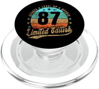 87 cumpleaños, edición Limitada, actualización de Nivel Up Vintage Retro PopSockets PopGrip para MagSafe