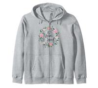 87 Years Loved Men Women Floral 87 Years Old 87th Birthday Sudadera con Capucha