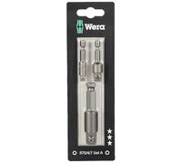 WERA 05073200001 - Eje de herramienta de soporte de brocas, 6,3 mm en 4 bordes