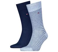 8719965009202 Small Stripe Calcetines clásicos, Color Azul Claro, 43-46 (Pack de 2) Hombres