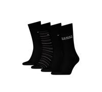 8719965009202 Tin Tommy Stripe Sock Giftbox, Negro, 39-42 (Pack de 4) Hombres