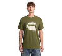G-STAR Spray G Logo R T Camiseta, Verde Shadow Olive D26833-d101-b230, S Hombres