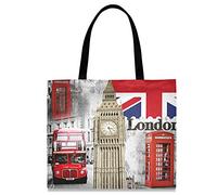 874 Bolsa Tote 40X50Cm, Símbolo Elegante Del Big Ben De Londres Bolsos Mochila Cómodo Totalizador De Lona Shopper Transpirable Bolsa De Viaje Para Vida Shopping Trabajo