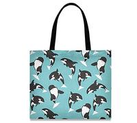 874 Bolso Tote Bolso Shopper 40X50Cm, Orca Totalizador De Lona Shopper Reutilizable Bolsos Mochila Duradero Bolsa Tela Para Natación Yoga Trabajo