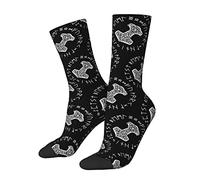 874 Calcetines, Vikings Mjolnir Y Rune Wheel Símbolo De La Mitología Nórdica Socks Moda Calcetines Hombre Antideslizantes Calcetines Deporte Para Hombre Deporte Senderismo 40cm