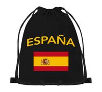 874 Mochila De Cuerda, Bandera España Mochila Cordónes Cómodos Gym Bag Ligero Bolsa De Cordón para Hombre Tiempo Libre 36X42Cm
