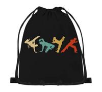 874 Mochila De Cuerda, Capoeira Brasileña Vintage Poses Retro Años 70 Bolsa De Cuerdas Estampado Bolsas De Deporte Unisex Saco De Deporte para Hombre Gimnasio 36X42Cm