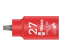 8767 B VDE HF Vaso de punta Zyklop TORX, aislada, con arrastre de 3/8" con función de retención, TX 27