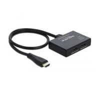 87747 divisor de video HDMI 2x HDMI, Splitter HDMI negro, HDMI, 2x HDMI, 3840 x 2160 Pixeles, Negro, De plástico, 4K Ultra HD