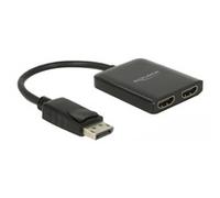 87769 divisor de video DisplayPort 2x HDMI, Display Port Splitter negro, DisplayPort, 2x HDMI, 3840 x 2160 Pixeles, Negro, De plástico, 1.4/2.2