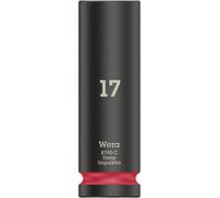 Wera 05004834001 8790 C Impaktor Deep Llave de vaso con arrastre de 1/2", Rojo, 17.0 x 83.0 mm
