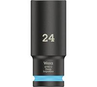 Wera 05004839001 8790 C Impaktor Deep Llave de vaso con arrastre de 1/2", Cian, 24.0 x 83.0 mm