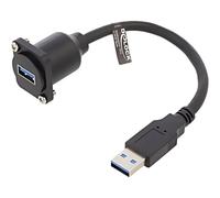 87967 Cable 1: 1 Conexión USB A Hembra,USB A Plug 0.2m Negro DELOCK