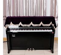 88 Capa de Piano de Piano Llave a Medio Polvo Cubierta de Piano de Franela Elástica Suave con Borde Fino Verde Morado Verde Oscuro Adecuado para la Mayoría de los Pianos (Púrpura)