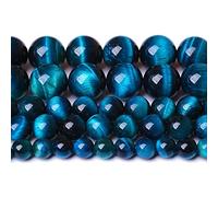 88 cuentas de ojo de tigre azul de 4 mm, cuentas sueltas de piedra natural para hacer joyas, pulseras, cuentas preciosas de 15 pulgadas