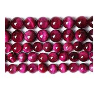 88 cuentas de piedra de ojo de tigre rosa natural de 4 mm, cuentas redondas sueltas para hacer joyas, pulseras, accesorios, hebra de 15 pulgadas