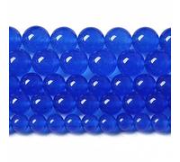 88 cuentas sueltas de piedra natural de calcedonia azul profundo de 4 mm para hacer joyas y pulseras