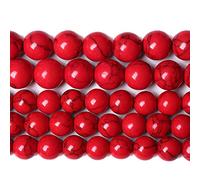 88 cuentas sueltas de turquesa roja de 4 mm para hacer joyas, pulseras, collares