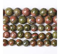 88 cuentas sueltas de unakita verde de piedra natural de 4 mm para hacer joyas y pulseras, 1 hebra