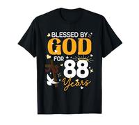 88 Cumpleaños Bendecido por Dios para 88 Años Regalos 88th Bday Camiseta