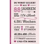 88 Jahre Geburtstag: Geburtstagsgeschenk zum 88. lustiges Geburtstag Geschenk zum 88th Geb liniertes Buch für Notizen Geschenkidee für Frauen Oma und Mama praktisches Tagebuch und Notizbuch