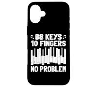 88 Keys 10 Fingers Pianist Musician Keyboard Player Piano Carcasa para iPhone 16 Plus