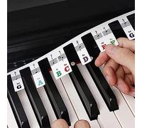 88 Teclas Pegatinas Piano Extraíble, Etiquetas Engomadas del Teclado Piano, Nota de Piano Pegatinas, Tabla de Notas de Piano para Niños Principiantes de Aprendiz