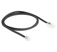 88035 Cable: Teléfono RJ11 Plug,RJ45 Plug 1m Negro 30AWG DELOCK