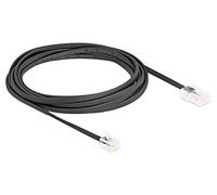 88037 Cable: Teléfono RJ11 Plug,RJ45 Plug 3 metros Negro 30AWG DELOCK