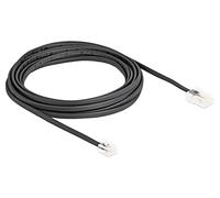 88038 Cable: Teléfono RJ11 Plug,RJ45 Plug 5m Negro 30AWG DELOCK