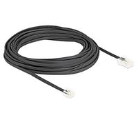 88039 Cable: Teléfono RJ11 Plug,RJ45 Plug 10m Negro 30AWG DELOCK