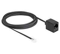 88094 Cable: Teléfono RJ11 Plug,RJ45 Hembra 3 metros Negro 28AWG DELOCK