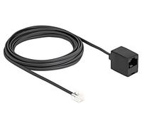 88095 Cable: Teléfono RJ11 Plug,RJ45 Hembra 5m Negro 28AWG DELOCK