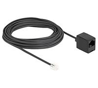 88096 Cable: Teléfono RJ11 Plug,RJ45 Hembra 10m Negro 28AWG DELOCK