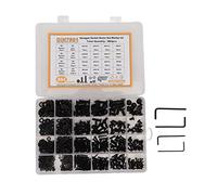 884PCS M2 M3 M4 M5 Carbon Steel Hex Socket Screw Nut Washer Kit with Storage Box Black