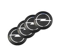 888 Un juego de 4x56mm pegatinas de logotipo para tapacubos de rueda, adecuado para OPEL negro