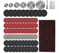 88pcs Mini disco de diamante de corte HSS Discos de corte, Mini hoja de sierra circular para Dremel Kit de herramientas de combinación de resina/vidrio/metal/madera/azulejo con portabrocas para