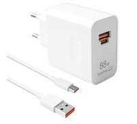 88W Supercharge Cargador Rápido para Huawei Honor, 2 Puertos USB C con PD 88W y Cable USB C 6A de 1M, 88 W Adaptador de Carga para Honor 200, 90 Lite, 70 Lite, Magic6, Mate 60, P50, Pad 13, X8b