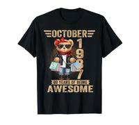 89 años Octubre 1937 Oso de Peluche 89 cumpleaños Mujer Camiseta