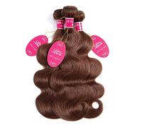 8A Cabello Huamn Indio Onda del Cuerpo Cabello Virgen Marrón Oscuro Pelo Humano Perstar Peluca Frente de Encaje Peluca Negra Onda del Cuerpo 100% Pelo Humano Brasileño Puro Pelucas Frente de Encaje&24