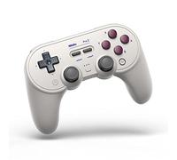 8Bitdo Controlador Bluetooth Pro 2 para Switch, PC, macOS, Android, Steam y Raspberry Pi (G Classic Edition), gris claro