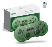 8Bitdo Controlador de Juego Bluetooth SN30 PRO Compatible con Switch PC, Upgrade Hall Effect Joystick Gamepad Inalámbrico para PC, Windows, Android, macOS, Steam, Raspberry Pi (Transparencia Verde)