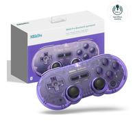 8Bitdo Controlador de Juego Bluetooth SN30 PRO Compatible con Switch PC, Upgrade Hall Effect Joystick Gamepad Inalámbrico para PC, Windows, Android, macOS, Steam, Raspberry Pi (Transparencia Púrpura)